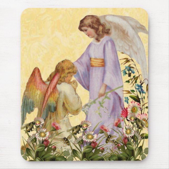 Alfombrilla De Ratón Almohadilla del ratón Ángel de Bendición de Pascua (Frente)