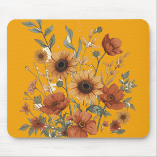 Alfombrilla De Ratón Almohadilla del ratón Boho Floral - Sunflower cáli