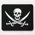Alfombrilla De Ratón Almohadilla del ratón con bandera pirata<br><div class="desc">¡Mostrad vuestro orgullo pirata!</div>