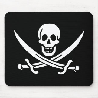 Alfombrilla De Ratón Almohadilla del ratón con bandera pirata