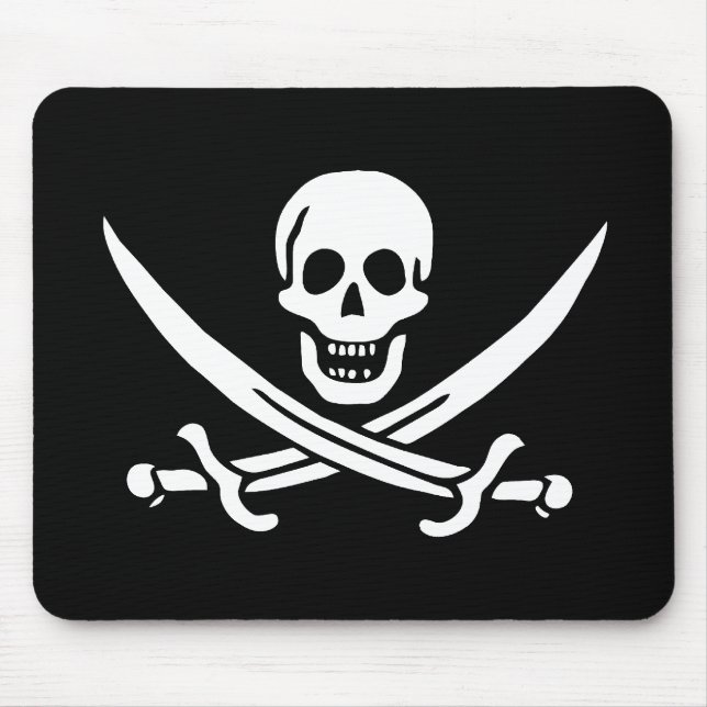 Alfombrilla De Ratón Almohadilla del ratón con bandera pirata (Frente)