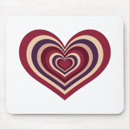 Alfombrilla De Ratón Almohadilla del ratón con corazón rojo retro