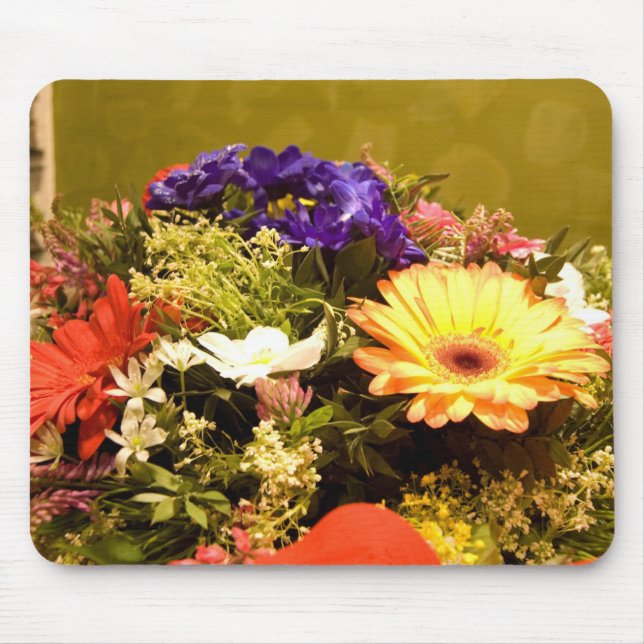 Alfombrilla De Ratón Almohadilla del ratón con flores (Frente)