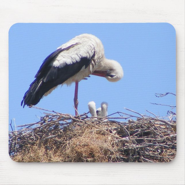 Alfombrilla De Ratón Almohadilla del ratón con pájaros (Frente)