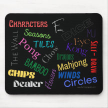 Almohadilla del ratón con palabras Mahjong