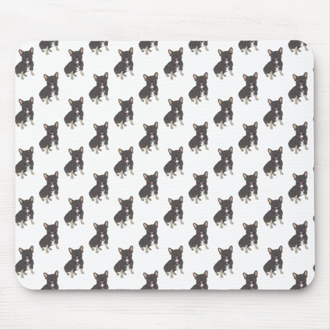 Alfombrilla De Ratón Almohadilla del ratón de Bulldog francés (negro y  (Frente)