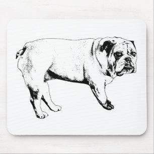 Alfombrilla De Ratón Almohadilla del ratón de Bulldog silenciosa de nie