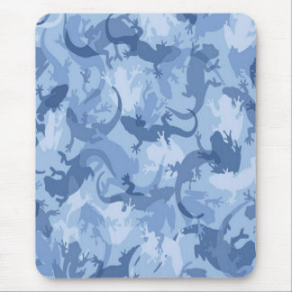 Alfombrilla De Ratón Almohadilla del ratón de camuflaje azul reptil