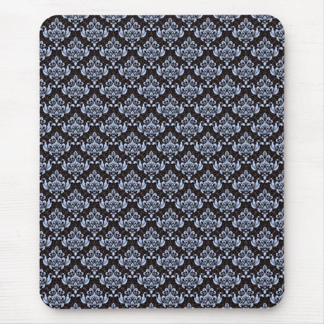 Alfombrilla De Ratón Almohadilla del ratón de Damask azul (Frente)
