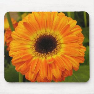 Alfombrilla De Ratón Almohadilla del ratón de flor naranja