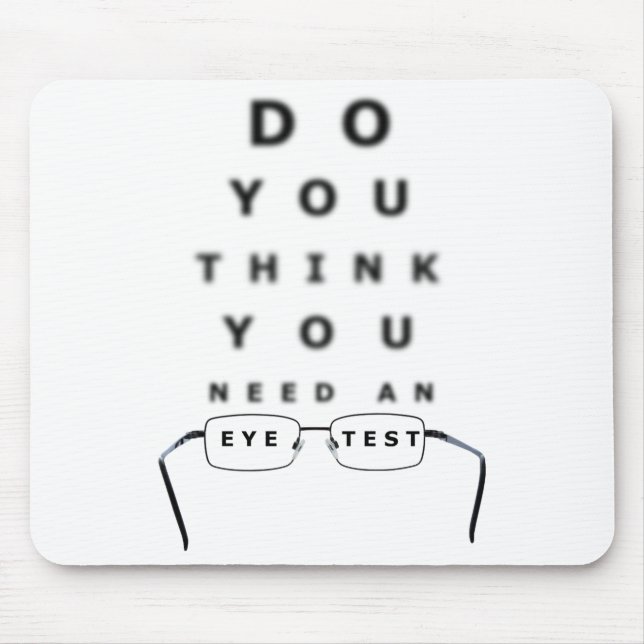 Alfombrilla De Ratón Almohadilla del ratón de gráfico de prueba de ojos (Frente)