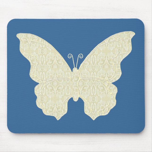Alfombrilla De Ratón Almohadilla del ratón de mariposa de encaje (Frente)