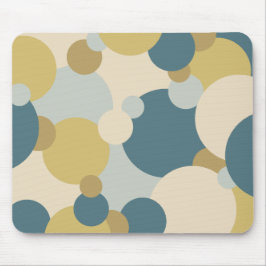Alfombrilla De Ratón Almohadilla del ratón de Moléculas amarillas y azu