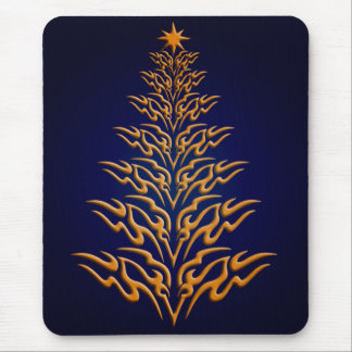 Alfombrilla De Ratón Almohadilla del ratón del árbol de Navidad azul