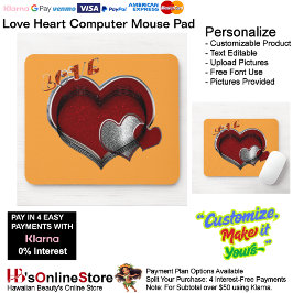 Alfombrilla De Ratón Almohadilla del ratón del Naranja mágico del coraz