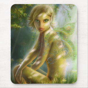 Alfombrilla De Ratón Almohadilla del ratón "Elf en madera"