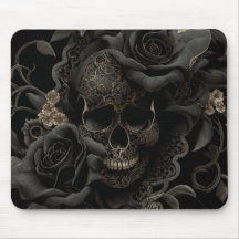Almohadilla del ratón Floral Skull