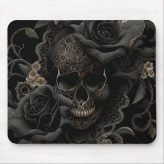 Alfombrilla De Ratón Almohadilla del ratón Floral Skull