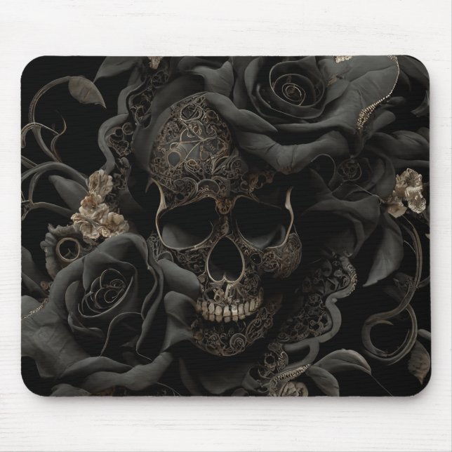 Alfombrilla De Ratón Almohadilla del ratón Floral Skull (Frente)