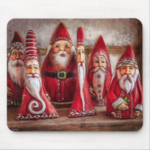 Alfombrilla De Ratón Almohadilla del ratón Folk Art Santa Claus