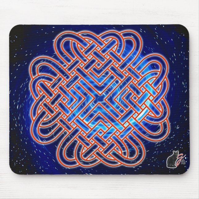 Alfombrilla De Ratón Almohadilla del ratón Galáctico Celtic Love Knot (Frente)
