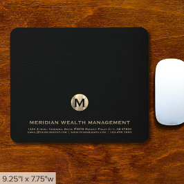 Alfombrilla De Ratón Almohadilla del ratón Gold Monogram Financial Plan