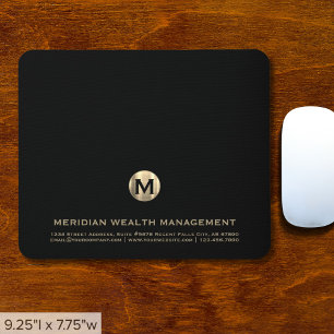 Alfombrilla De Ratón Almohadilla del ratón Gold Monogram Financial Plan