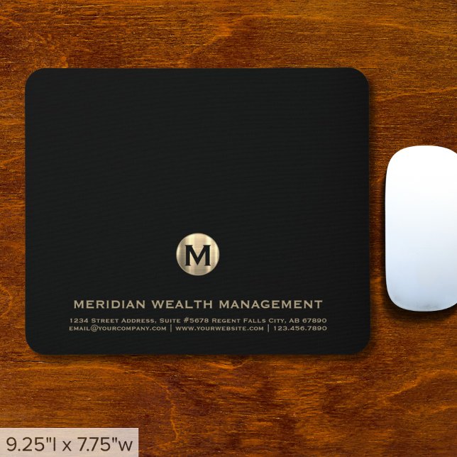 Alfombrilla De Ratón Almohadilla del ratón Gold Monogram Financial Plan (Subido por el creador)