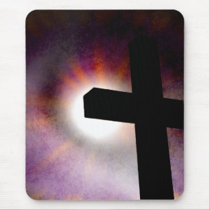 Alfombrilla De Ratón Almohadilla del ratón Grunge Cross Sunburst