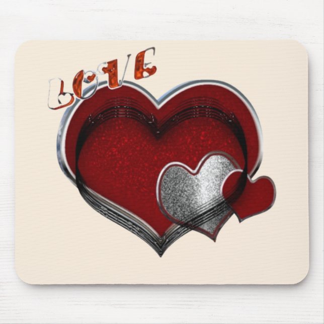 Alfombrilla De Ratón Almohadilla del ratón Heart Magic Beige (Frente)