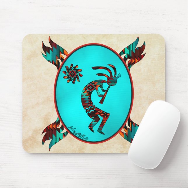 Alfombrilla De Ratón Almohadilla del ratón Kokopelli del suroeste (Con ratón)