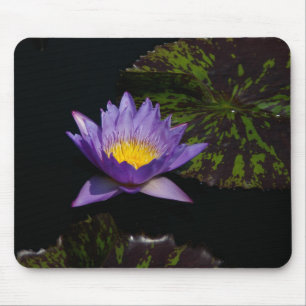 Alfombrilla De Ratón Almohadilla del ratón morado Lotus Waterlily