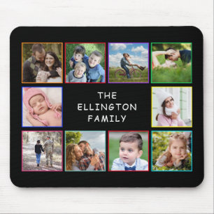 Alfombrilla De Ratón Almohadilla del ratón para Collage de fotos famili