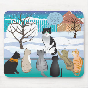 Alfombrilla De Ratón Almohadilla del ratón para diseño de gato (Aqua)
