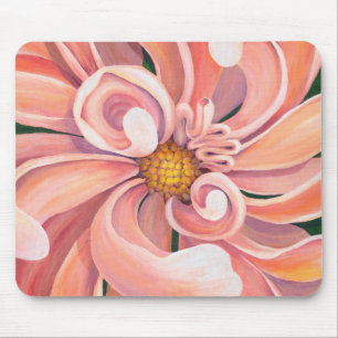 Alfombrilla De Ratón Almohadilla del ratón Peach Dahlia