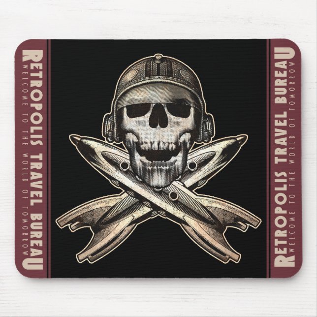 Alfombrilla De Ratón Almohadilla del ratón Pirata espacial (cohetes) (Frente)