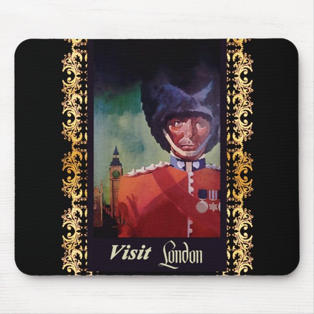 Alfombrilla De Ratón Almohadilla del ratón Poster de Londres (Frente)
