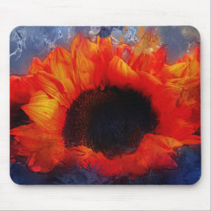 Alfombrilla De Ratón Almohadilla del ratón Vivid Paintery Naranja Sunf