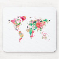 Almohadilla del ratón World Map, rosa