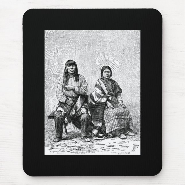 Alfombrilla De Ratón Almohadilla para ratón de los Indios Americanos (Frente)