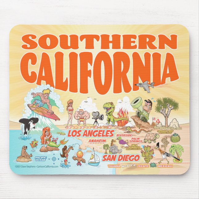 Alfombrilla De Ratón Almohadilla para ratón del sur de California (Frente)