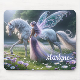 Alfombrilla De Ratón Almohadilla para ratón unicornio Fantasy