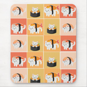 Alfombrilla De Ratón almohadilla para ratones sushi cat