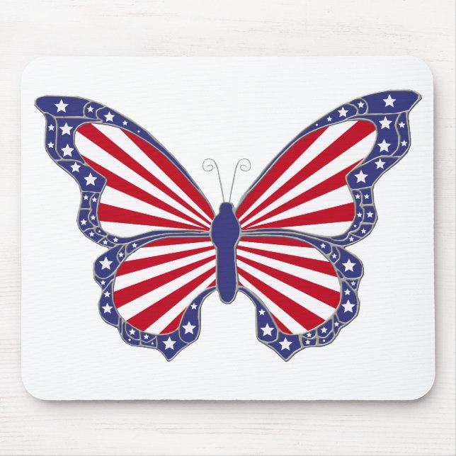 Alfombrilla De Ratón Almohadilla Patriótica Roja Blanca Y Azul De Marip (Frente)