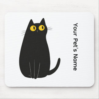 Alfombrilla De Ratón Almohadilla personalizada de ratón para gato negro