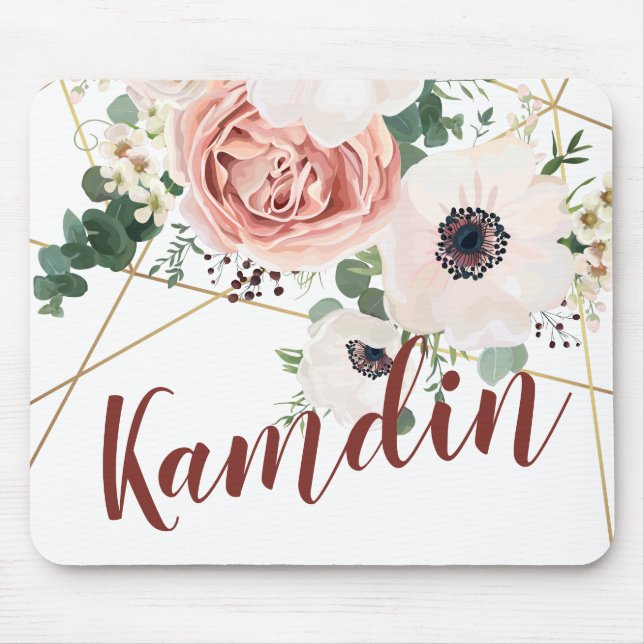 Alfombrilla De Ratón Almohadilla personalizada del ratón Anemo Rosa de  (Frente)