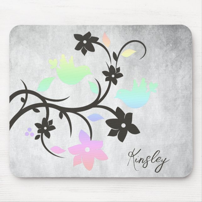 Alfombrilla De Ratón Almohadilla personalizada del ratón Rainbow Pastel (Frente)