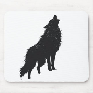 Alfombrilla De Ratón 🐺 almohadillas de ratón Lone Wolf Howling Design