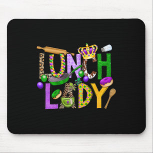 Alfombrilla De Ratón Almuerzo Lady Squad Mardi Gras Fat Tuesday Cafeter