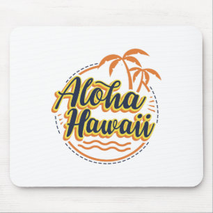 Alfombrilla De Ratón Aloha Beaches Hawaii Palms Vintage Surfer Shirt